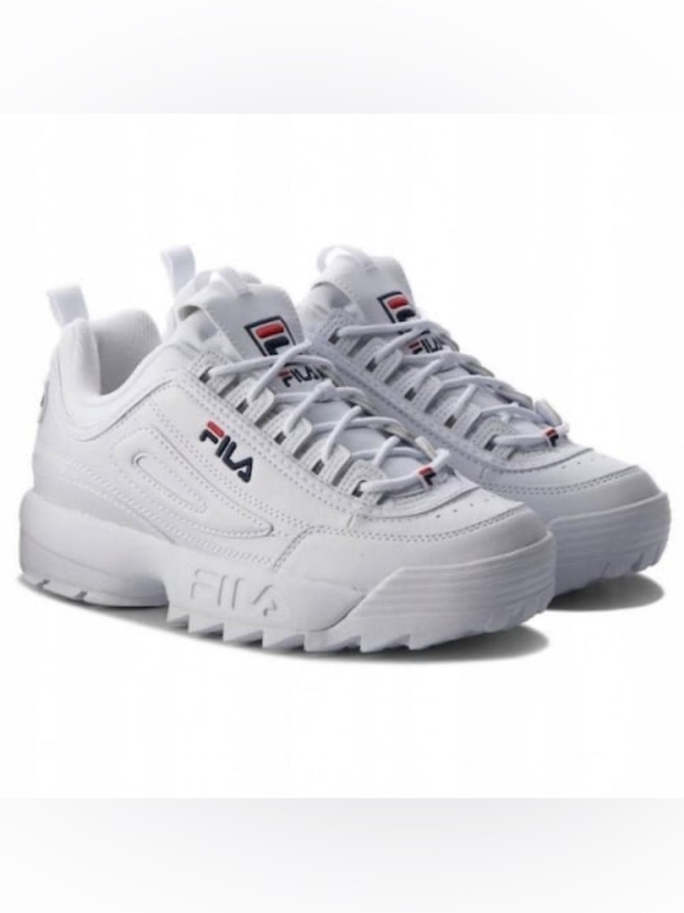 FILA | White Chunky Disruptor Sneaker - Logo Accent
